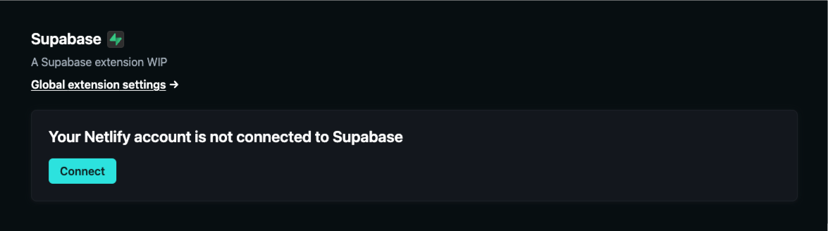 Configure the Supabase extension